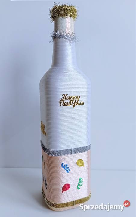 Butelka ręcznie zdobiona Happy Year 1L