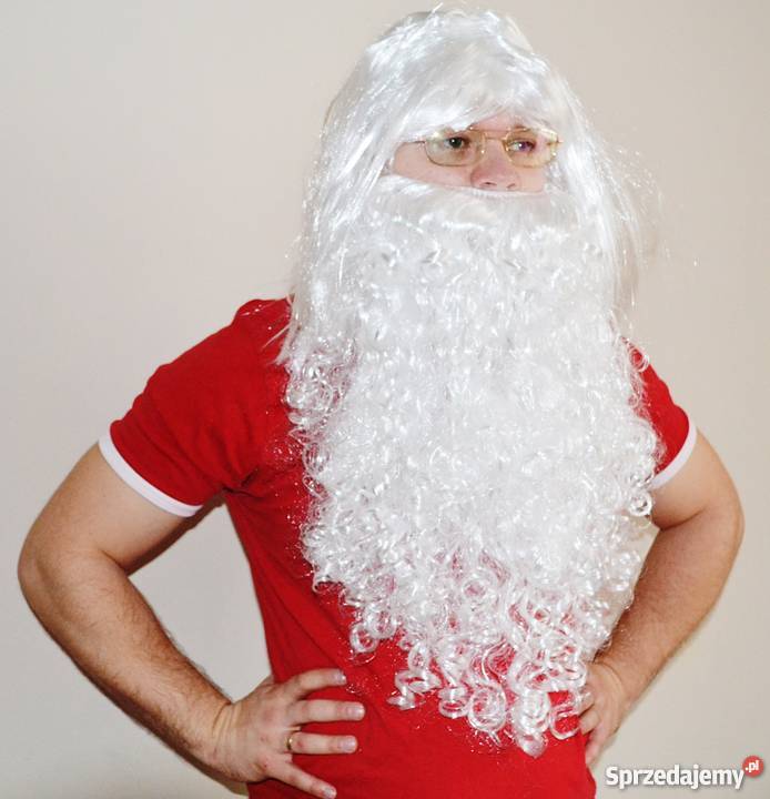 BRODA MIKOŁAJA Z PERUKĄ DŁUGA NOWA KRĘCONA mazowieckie Warszawa
