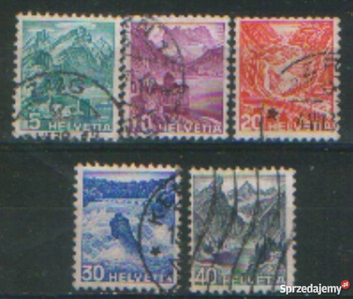 Zn Szwajcaria Mi 298 9 301 3 5 kas 1936