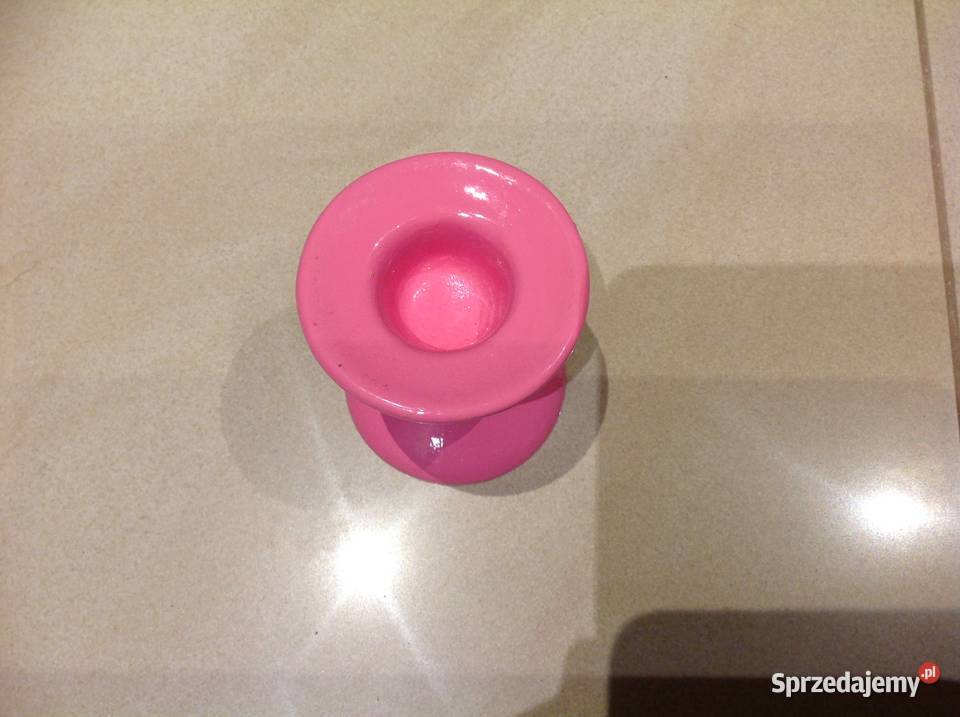 Świecznik Różowy Ceramiczny Nowa Sól