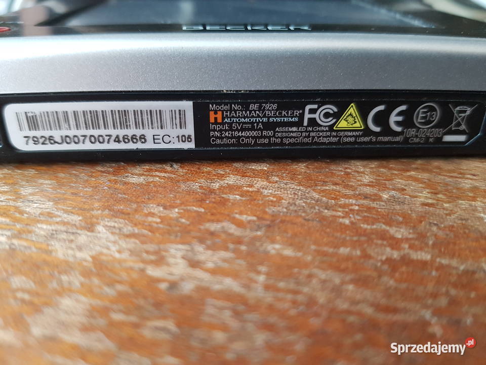 Nawigacja samochodowa BECKER BE 7926 uchwyt Milicz sprzedam