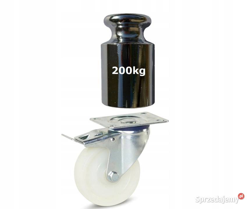 Koło skrętne 100mm kółko 200 nylonowe z hamulcem Dom i Ogród Kozienice