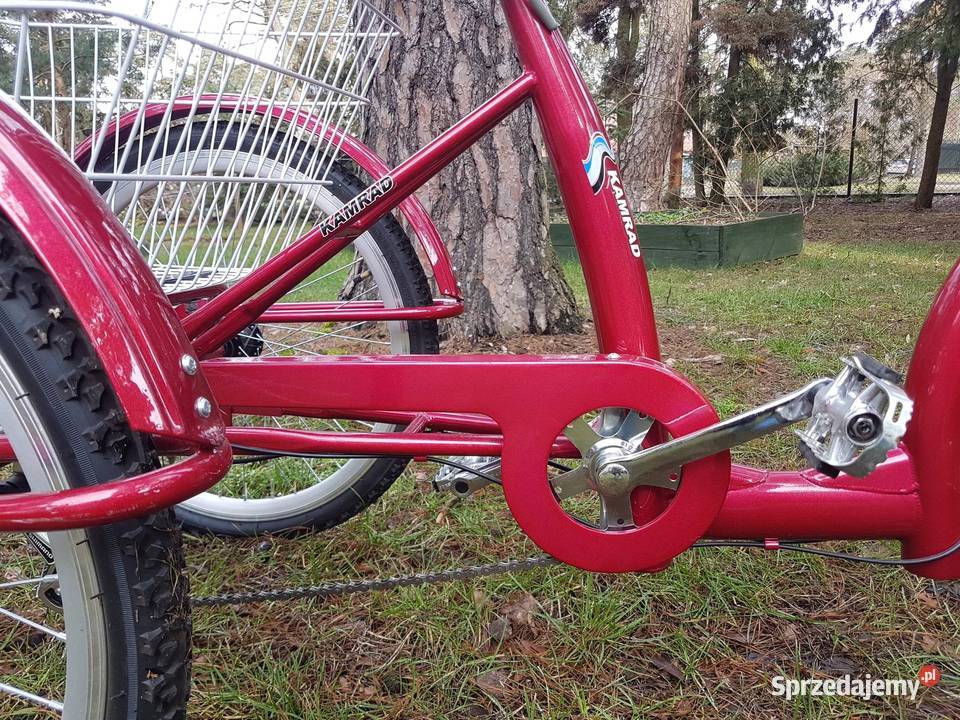 Rower trójkowłowy Kamrad II używany czerwony Łask sprzedam