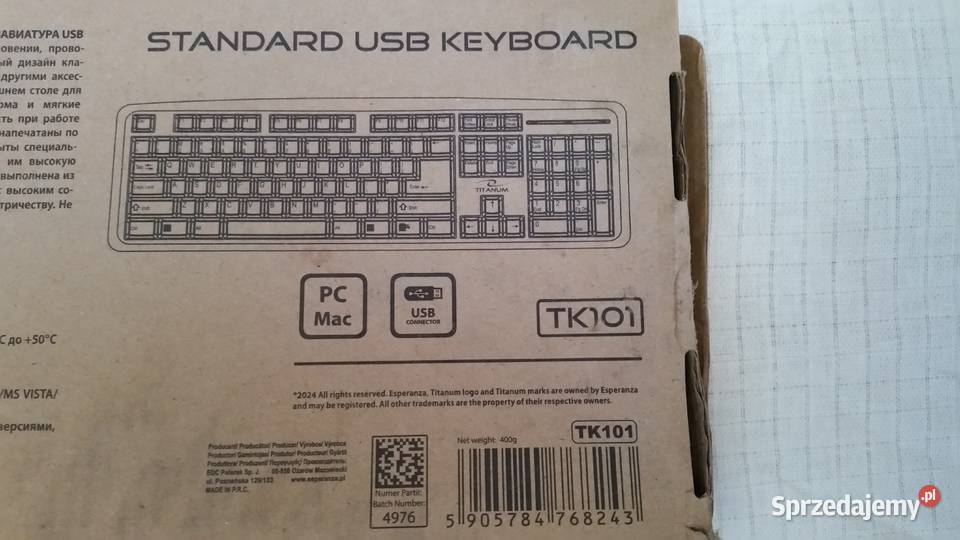 Przewodowa klawiatura TITANUM TK101 lubelskie Puławy