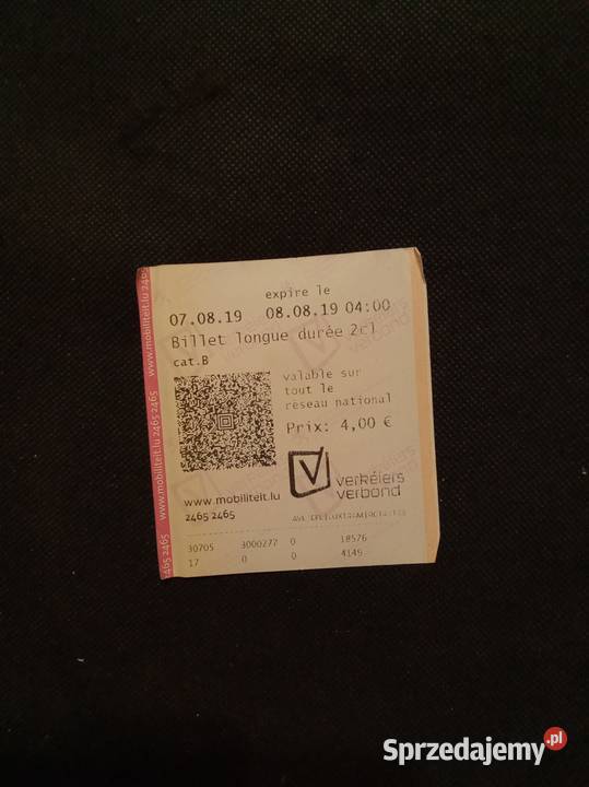 Luxembourg bilet transport publiczny 2019 Warszawa