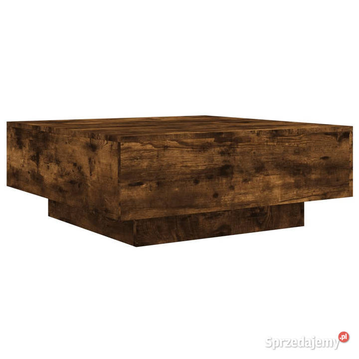 Stolik kawowy przydymiony dąb 80x80x31 WM836585 mazowieckie Warszawa