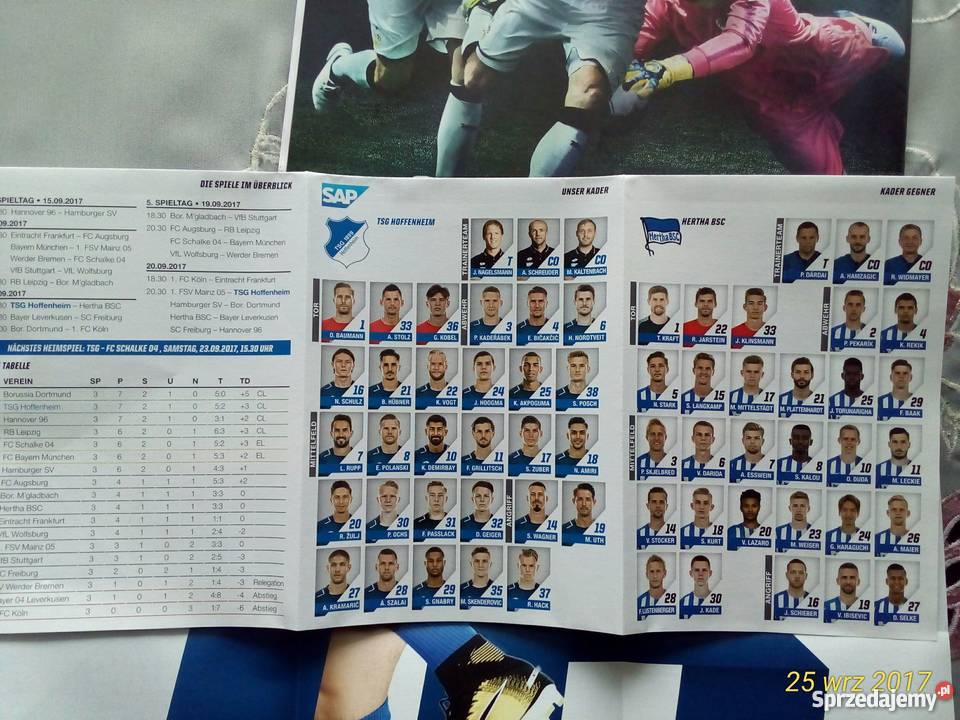 Programy meczowe z Bundesligi sezon 201718 Pozostałe wielkopolskie Wronki sprzedam