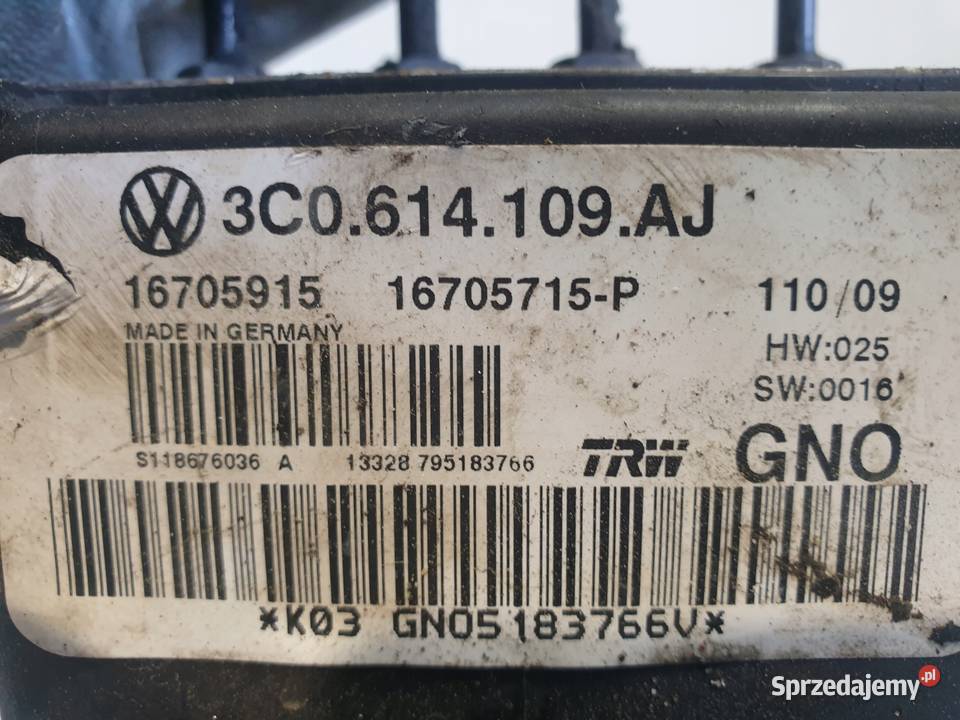 VW Passat B6 POMPA ABS Sterownik 3C0614109AJ