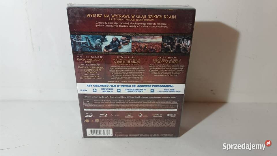 Hobbit Pustkowie Smauga płyta Bluray 3D