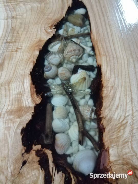 stół 300x100x7 monolit jesion żywica loft dąb mazowieckie