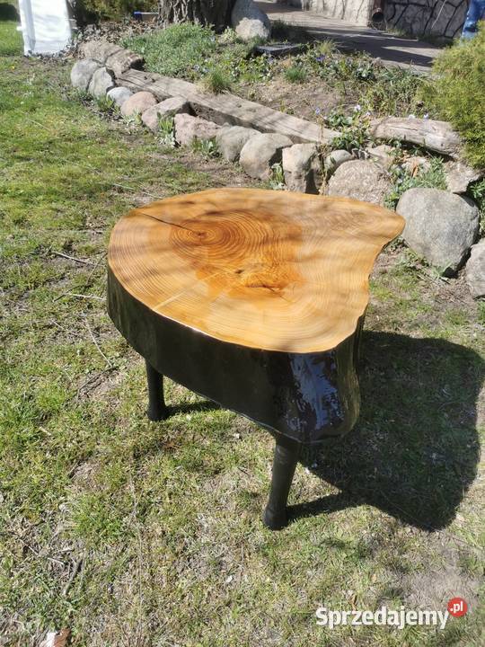 Stolik kawowy plaster olcha żywica epoksydowa Werbkowice