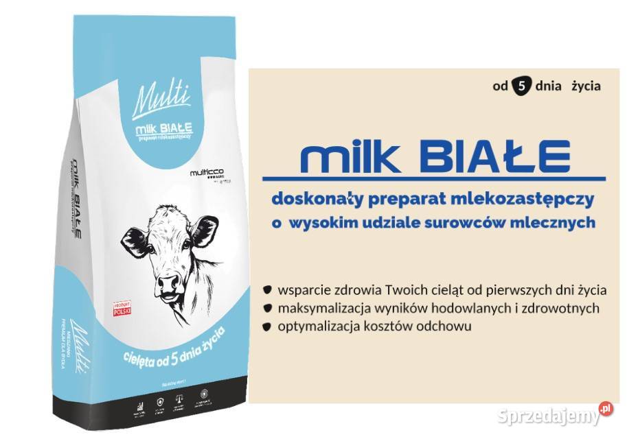 Mleko cielaków Milk BIAŁE Preparat sprzedam