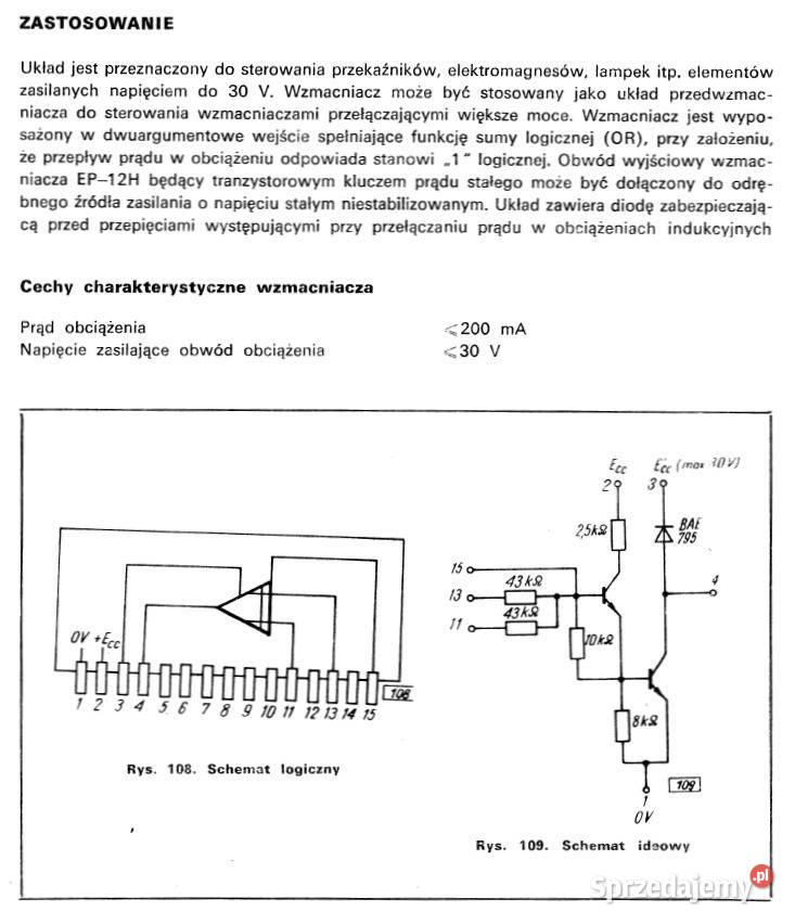 Układ scalony hybrydowy EP12H3 wzmacniacz o