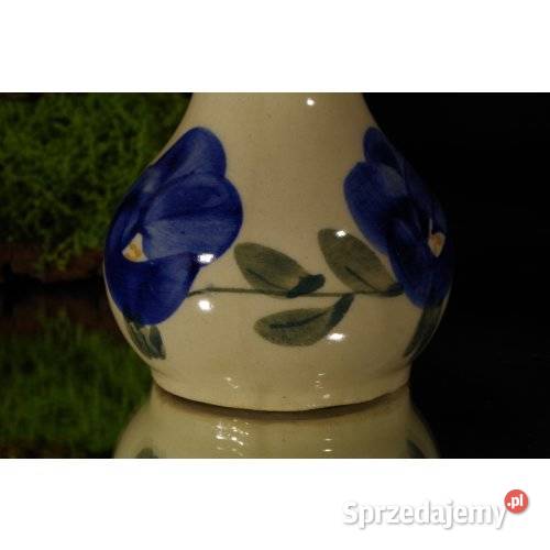 Wazon ceramiczny ręcznie malowany kobaltowe