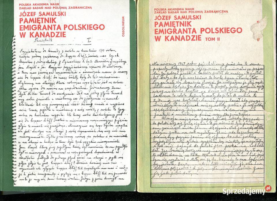 Pamiętnik emigranta polskiego w Kanadzie T12 Szczecin