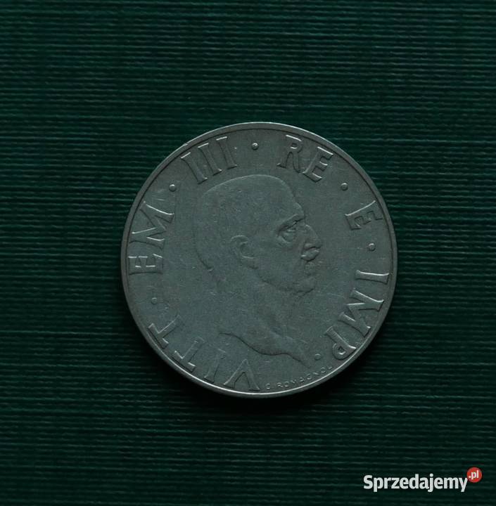 WŁOCHY 2 liry 1939r Niemagnetyczna 1939 XVII Gliwice