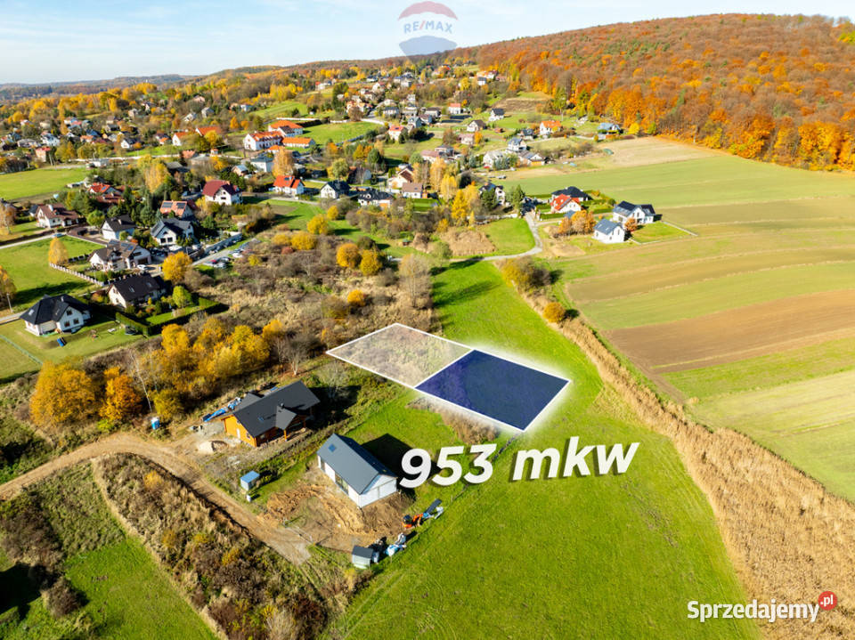 Budowlana działka w Siedlcu Krzeszowice 953mkw Siedlec