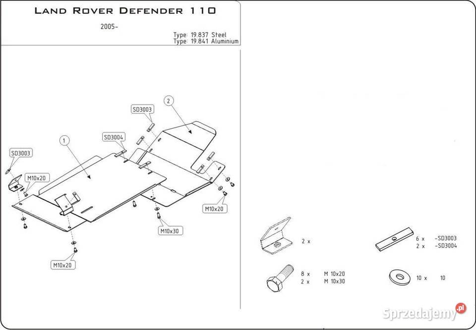 Osłony Podwozia Land Rover Defender 130 110 Pasłęk