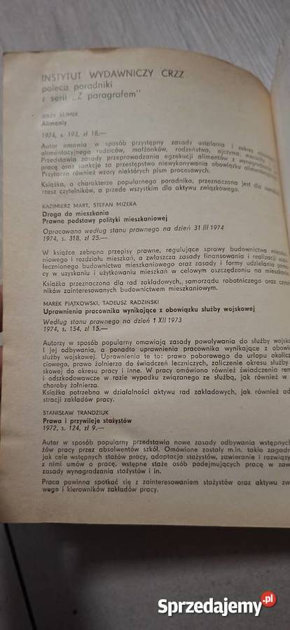 Prawna Ochrona Pracy 1976 Rzadki unikat PRL z wielkopolskie Poznań