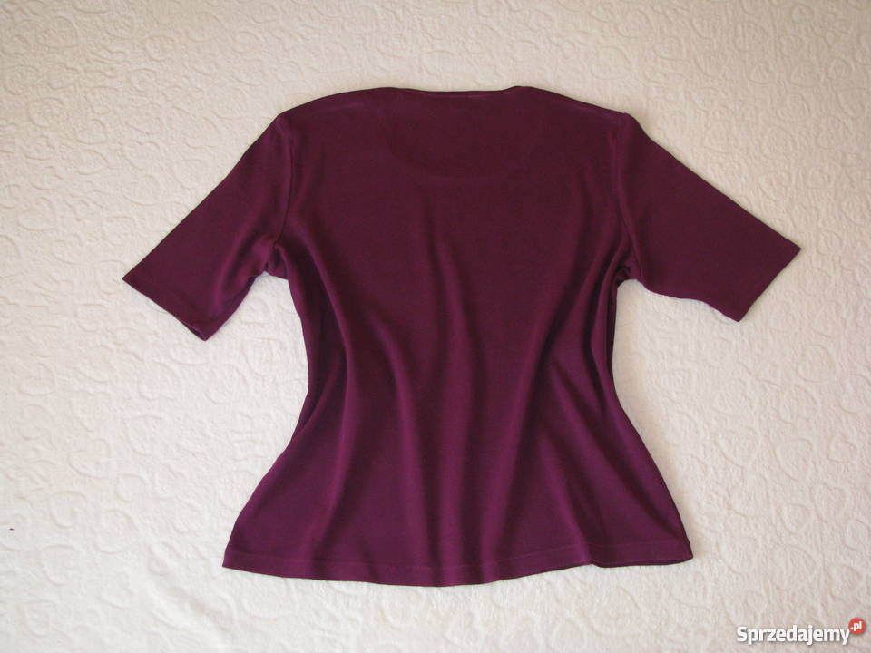 Koszulka OLSEN ze zdobieniami bluzka Tshirt LXL fioletowy sprzedam
