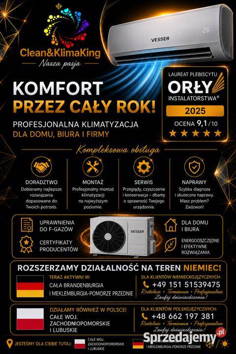 Klimatyzacja montaż serwis naprawa Stargard