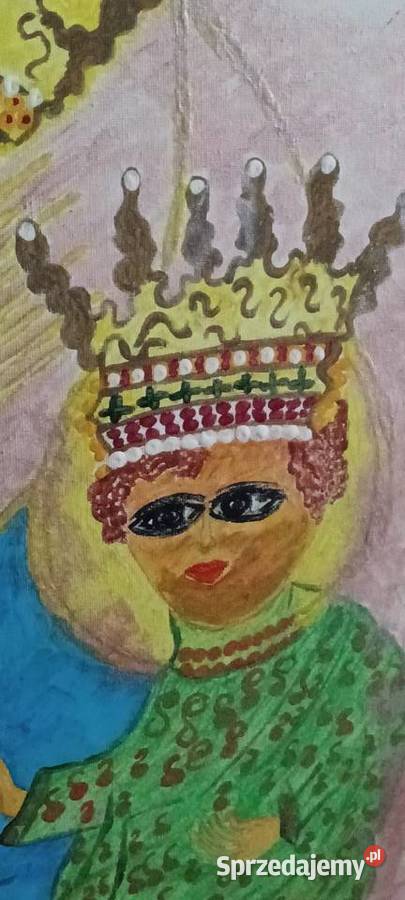 Obraz widać w stylu ludowym sztuki naiwnej Poznań