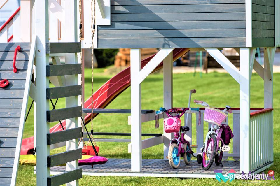 Wyjątkowy domek drewniany pełny zestaw plac mazowieckie Nowy Dwór Mazowiecki