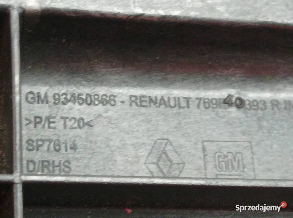 ŚLIZG ZDERZAKA 769F54021R 93450866 Renault