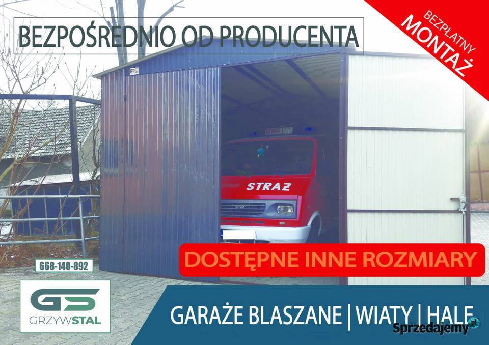 Garaż Blaszany Wiata Blaszana Hala Magazynowa samodzielny