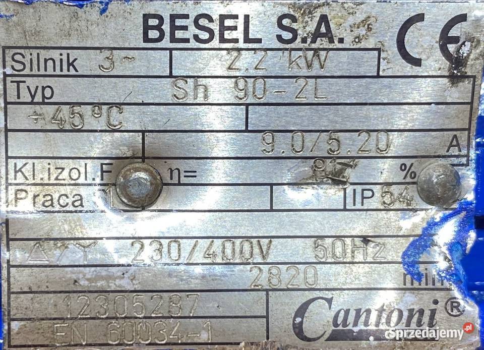 silnik elektryczny 22kW 2820obr 3fazowy BESEL Dom i Ogród kujawsko-pomorskie Pigża sprzedam