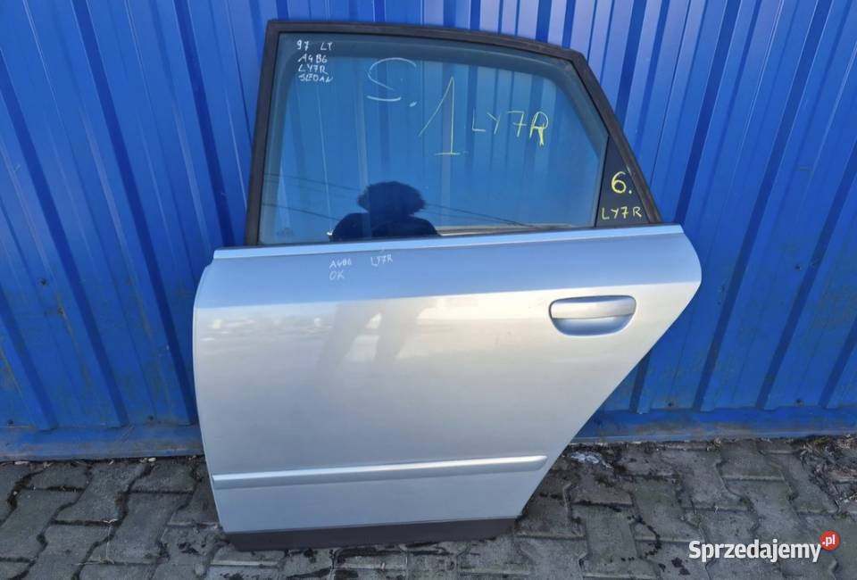 6 DRZWI TYŁ LEWY TYLNE LEWE AUDI A4 B6 SEDAN Działoszyce