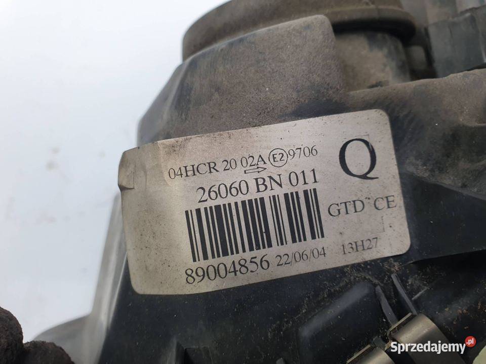 LAMPA LEWA PRZÓD NISSAN ALMERA 26060BN011 Lipno