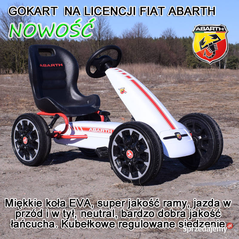 pojazd GOKART NA PEDAŁY pompowane koła auto Myszków