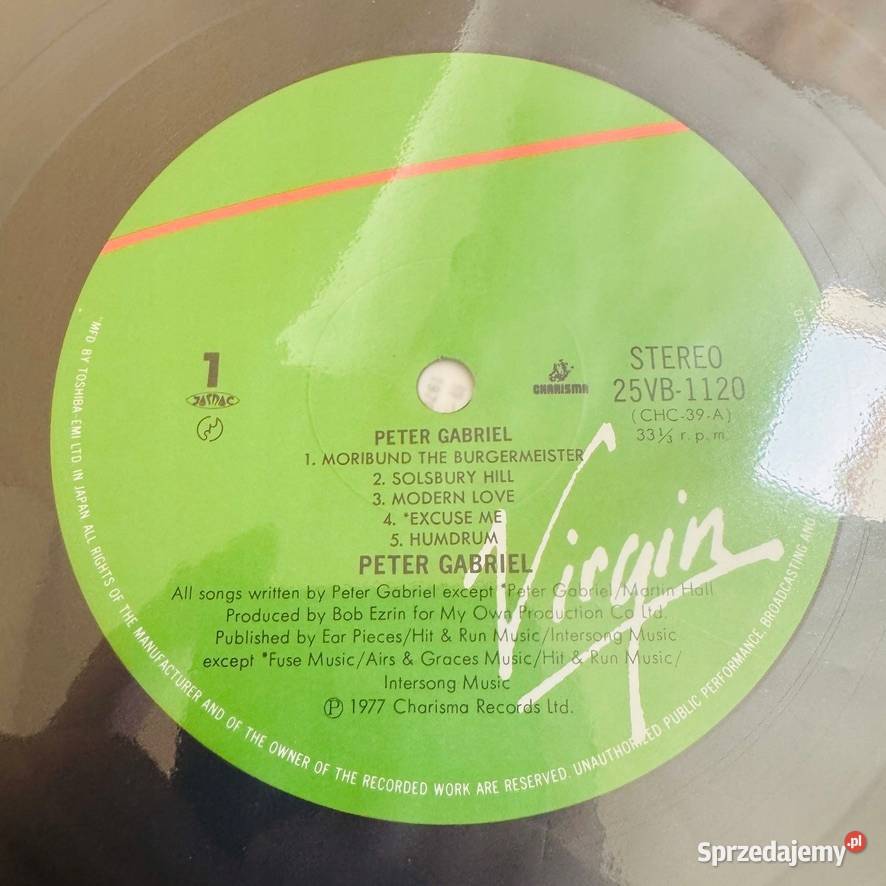 Peter Gabriel Peter Gabriel I 1 NMNM Japan LP Gdańsk