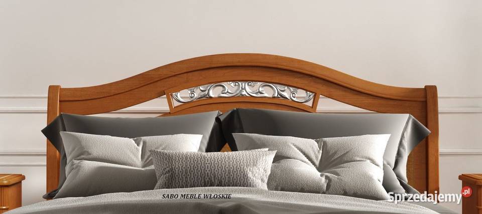 Klasyczne włoskie łóżko drewniane w stylu podkarpackie Przemyśl