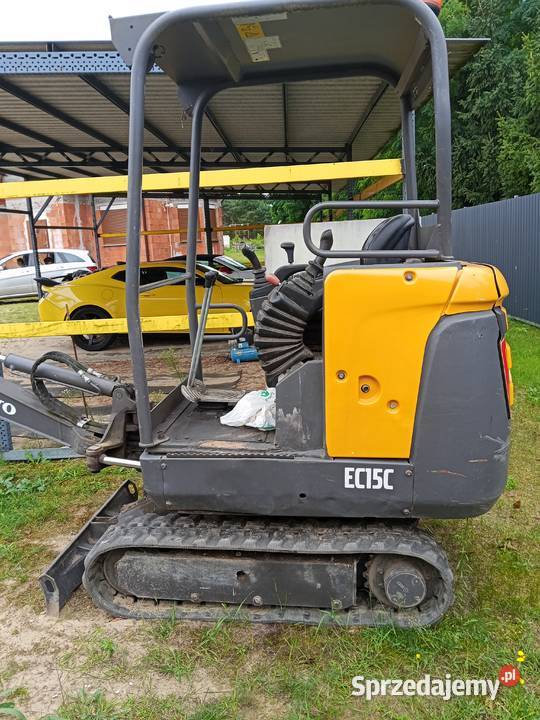 Minikoparka VOLVO EC15C R2018 MG 2750 4 łyżki wielkopolskie Nowołoskoniec