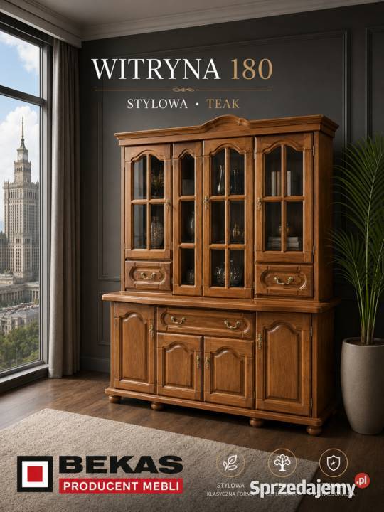 Stylowa Prześliczna Witryna 73 Dębowa Dąb 50cm