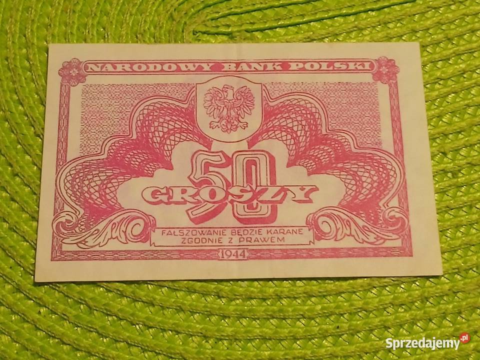 banknot polski 50 groszy z 1944r