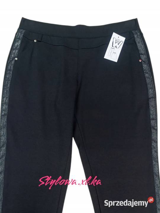 Spodnie damskie MW PLUS SIZE lampas eleganckie Wieluń