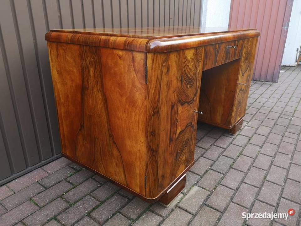 Biurko ARTDECO Orzech Zgrabne Stare Antyk