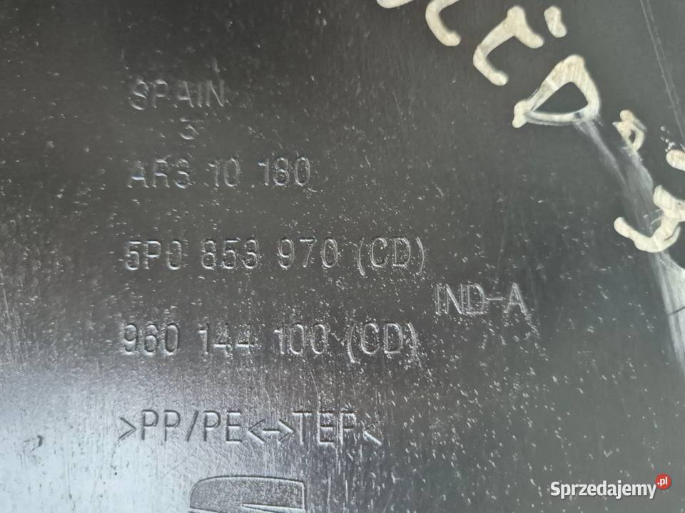 OSŁONA BŁOTNIKA PRZÓD PRAWA LEWA ALTEA TOLEDO osobowe świętokrzyskie Działoszyce