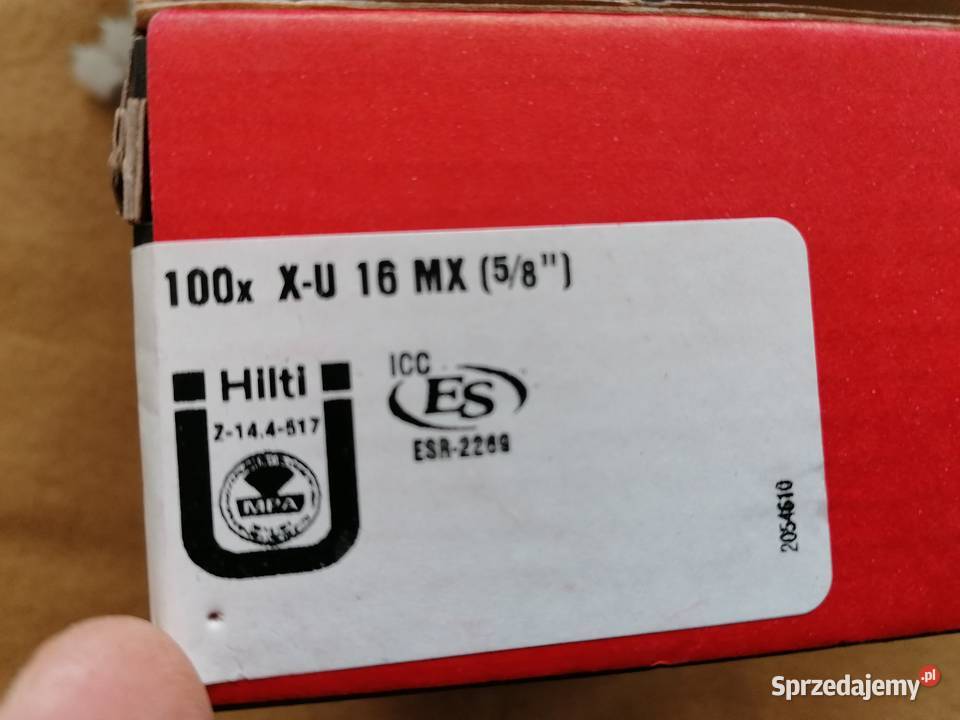 Hilti gwoździe do osadzaka XU 16 MX