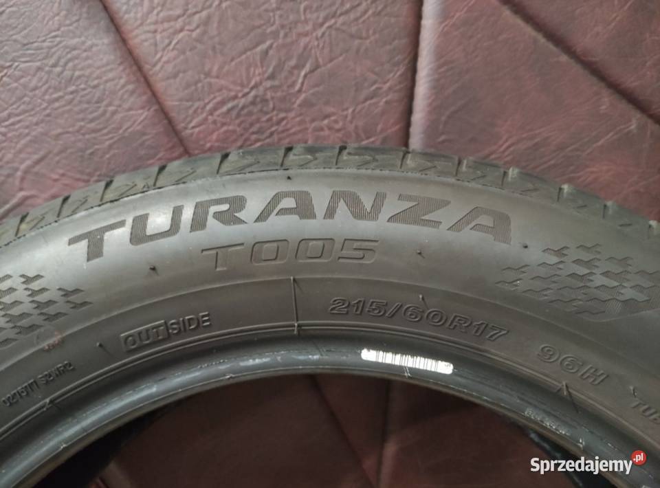 Opony letnie Bridgestone Turanza 21560 R17 pomorskie Gdańsk sprzedam