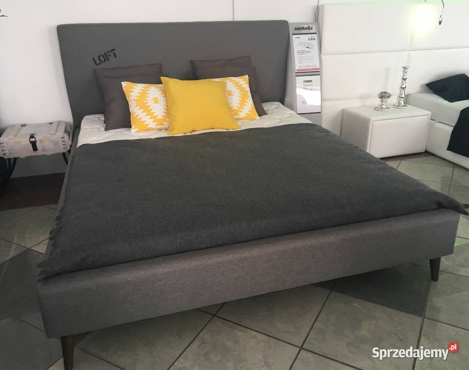 Łóżko tapicerowane Loft 160 z materacem Sieradz