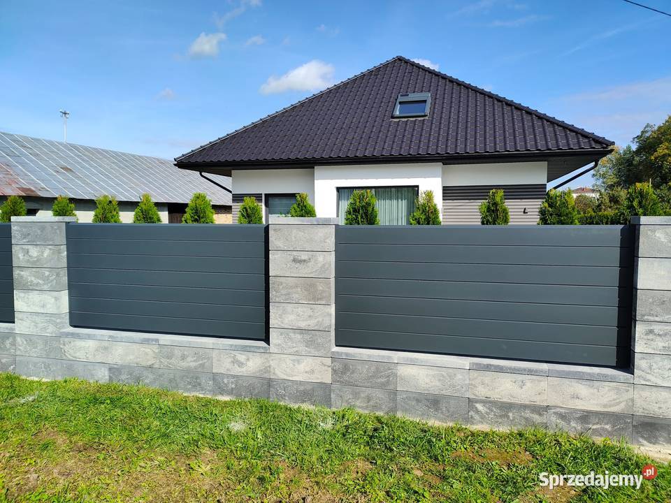 Nowoczesne ogrodzenie aluminiowe ALUBRAM Bramy