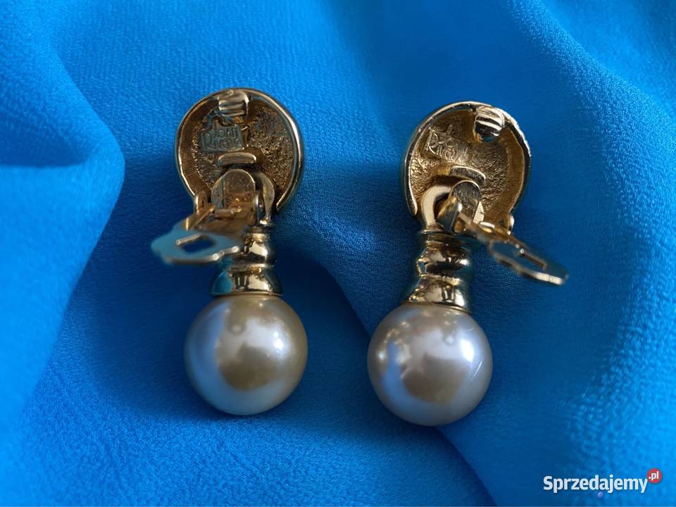 UNIKAT pozłacane klipsy Joan Rivers old money pozłacane Gdynia sprzedam