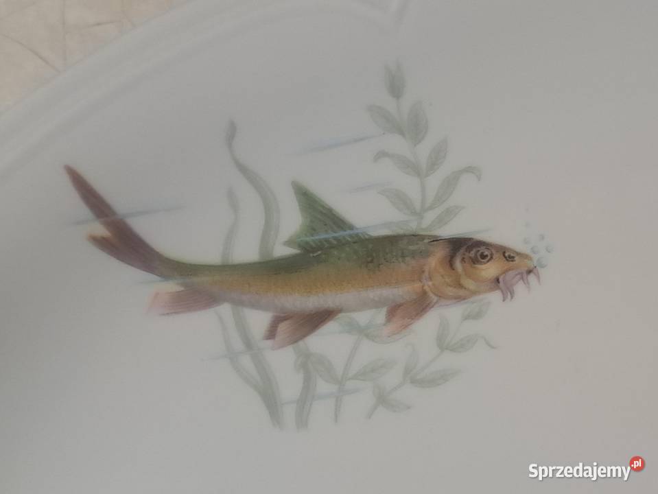 piękny duży porcelanowy półmisek patera na rybę Warszawa