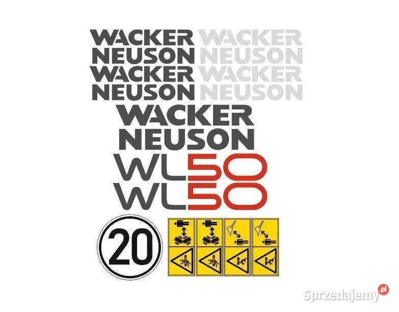Naklejki oklejenie naklejka WACKER NEUSON WL50 mazowieckie Janików