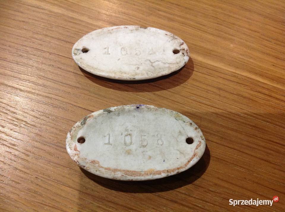 Stary Szyld Porcelanowy Tabliczka 2 Sygnowany Nowa Sól