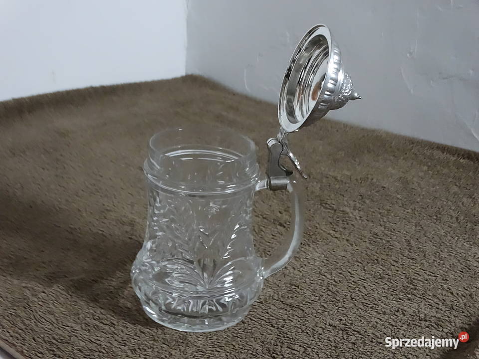 Solidny kufel z cynową klapą BMF Made in W lubelskie Biłgoraj